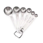 304 Stainless Steel Engraved Measuring Spoons (6-Piece)