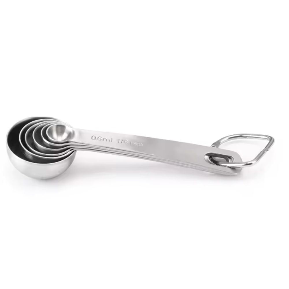 304 Stainless Steel Engraved Measuring Spoons (6-Piece)