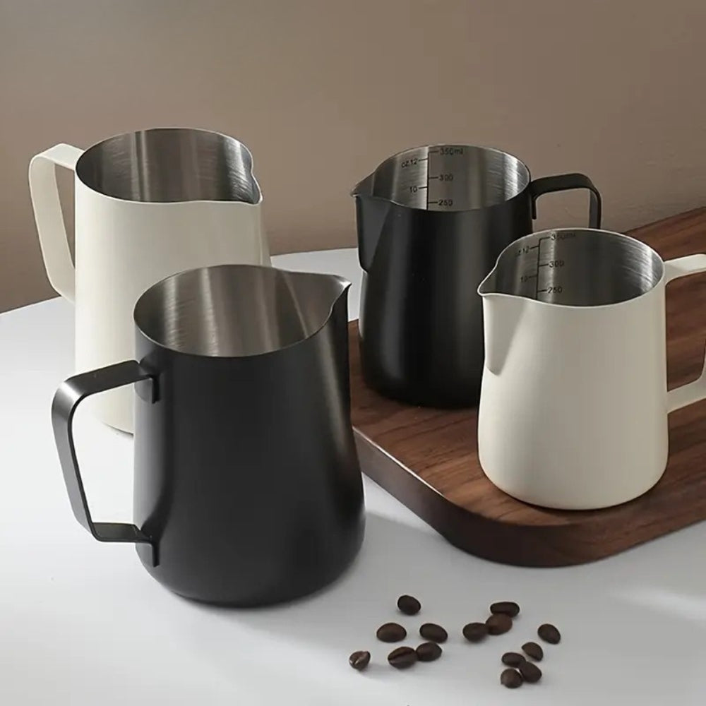 304 Stainless Steel Precision Pour Milk Frothing Pitcher (Dishwasher-Safe)