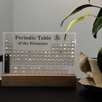 3D Acrylic LED-Lit Periodic Table Desk Lamp (83 Real Elements)