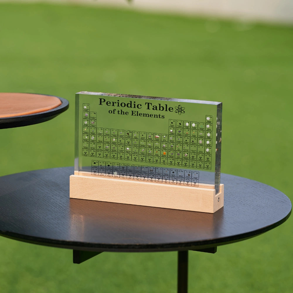 3D Acrylic LED-Lit Periodic Table Desk Lamp (83 Real Elements)