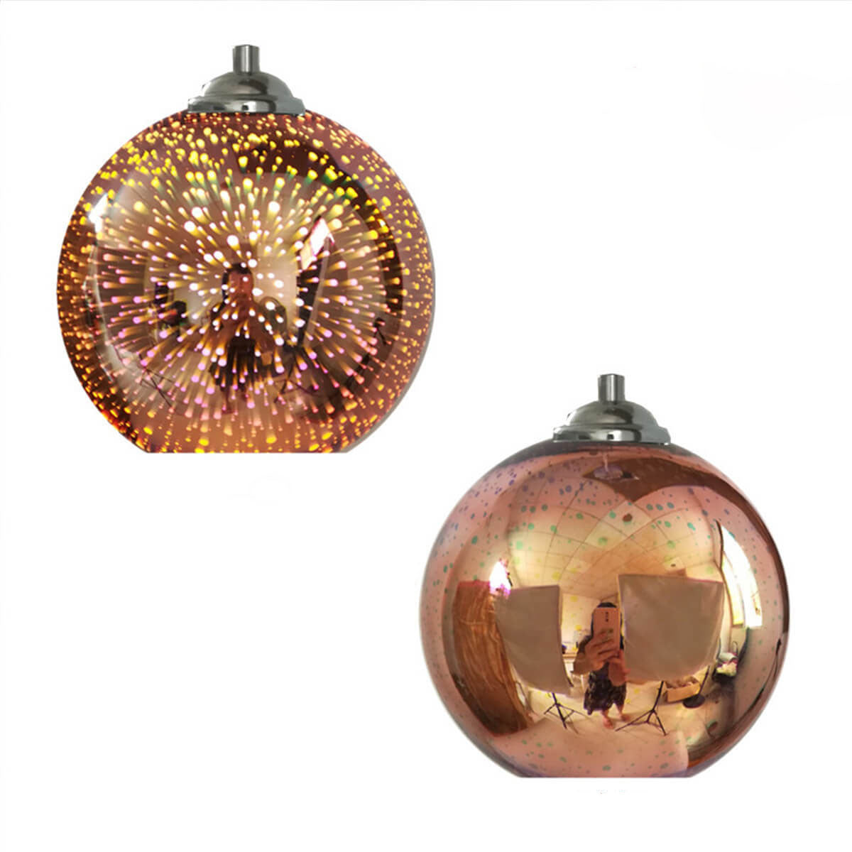 3D Colorful Fireworks Glass Pendant Light (Adjustable Chain, E26 Base)