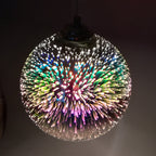 3D Colorful Fireworks Glass Pendant Light (Adjustable Chain, E26 Base)
