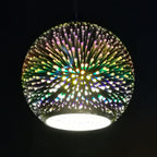 3D Colorful Fireworks Glass Pendant Light (Adjustable Chain, E26 Base)