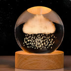 3D Engraved Crystal Ball LED Lamp (USB-Powered)