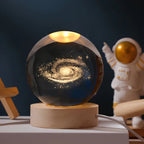 3D Engraved Crystal Ball LED Lamp (USB-Powered)