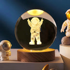3D Engraved Crystal Ball LED Lamp (USB-Powered)