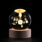 3D Engraved Crystal Ball LED Lamp (USB-Powered)