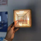 3D Illusion Art Light Rechargeable Touch Control Solid Wood Base