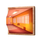 3D Illusion Art Light Rechargeable Touch Control Solid Wood Base
