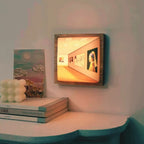 3D Illusion Art Light Rechargeable Touch Control Solid Wood Base