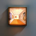 3D Illusion Art Light Rechargeable Touch Control Solid Wood Base