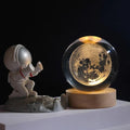 3D Laser-Engraved Crystal Sphere Night Light (USB-Powered)