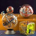 3D Maze Ball Tilt-Controlled Numbered Paths & Four Levels