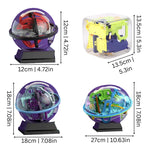 3D Maze Ball Tilt-Controlled Numbered Paths & Four Levels