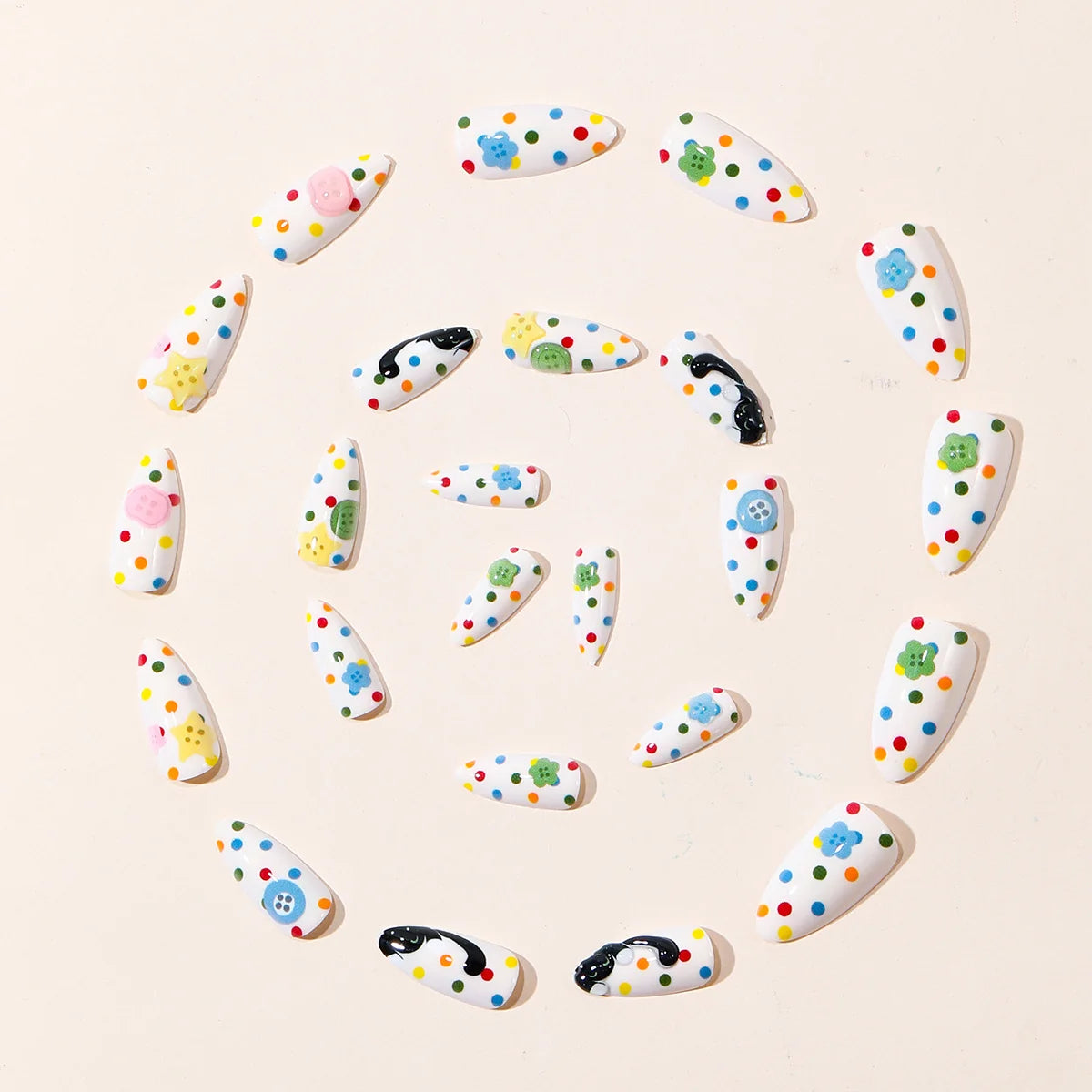 3D Nail Art Kit Colorful Designs & Tools