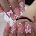 3D Nail Extensions Bow & Floral Easy Application