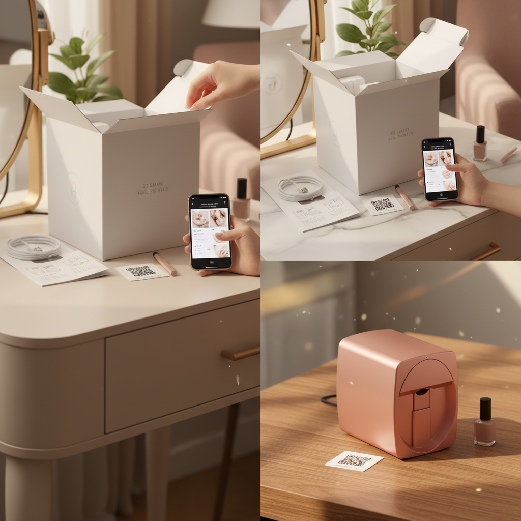 3D Nail Printer AI Recognition High-Resolution Prints