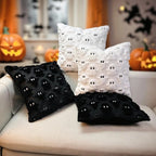3D Plush & Microfiber Ghost Cushion Cover (Machine Washable)