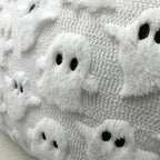 3D Plush & Microfiber Ghost Cushion Cover (Machine Washable)