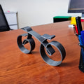 3D-Printed Acrylic Wireframe Bicycle Desk Sculpture