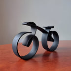 3D-Printed Acrylic Wireframe Bicycle Desk Sculpture