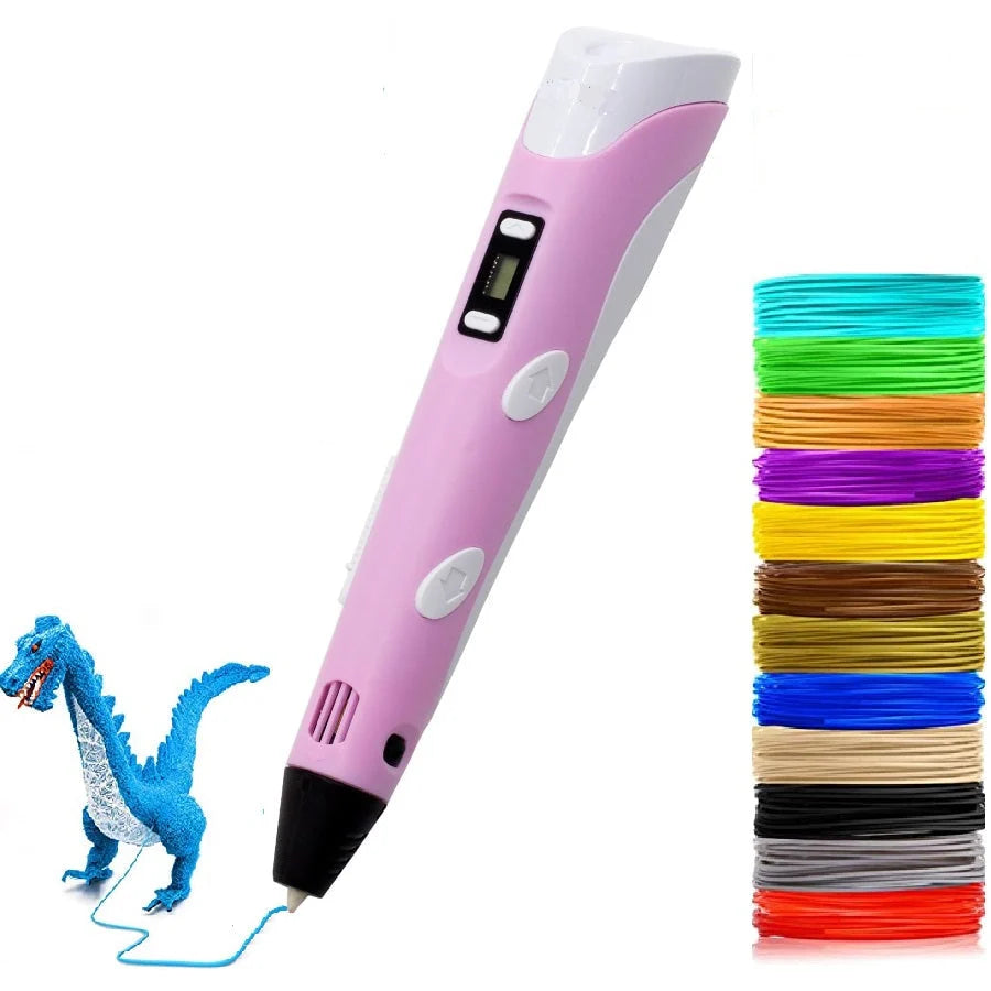 3D Printing Pen Adjustable Temperature PLA & ABS Compatible