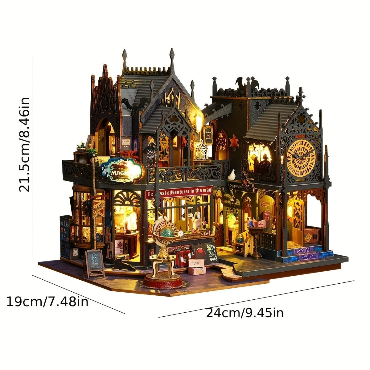 3D Puzzle Book House Snap-Together LED Bookend