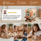 3D Puzzle Cube Clear Maze & Sealed Metal Ball