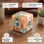 3D Puzzle Cube Clear Maze & Sealed Metal Ball
