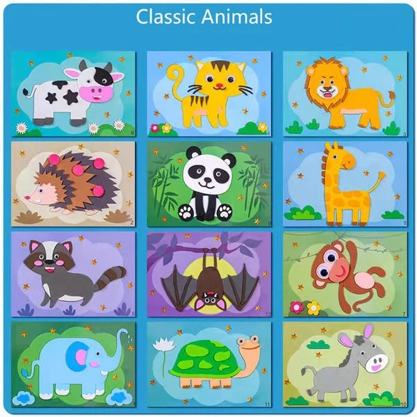 3D Sticker Set Reusable EVA Foam 12 Pieces