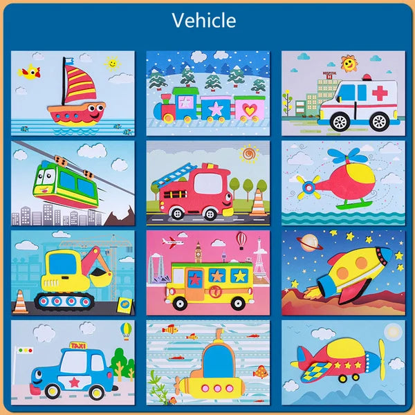 3D Sticker Set Reusable EVA Foam 12 Pieces