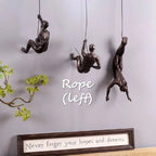 3D Wall Sculpture Climbing Figure Single Peg Mounting