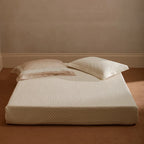 4-Piece Bedding Set Cotton Percale Light Crinkle Ruffle Trim