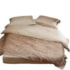 4-Piece Bedding Set Cotton Percale Light Crinkle Ruffle Trim