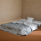 4-Piece Bedding Set Cotton Percale Light Crinkle Ruffle Trim