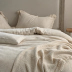 4-Piece Bedding Set Linen & Cotton Blend Breathable