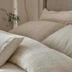 4-Piece Bedding Set Linen & Cotton Blend Breathable