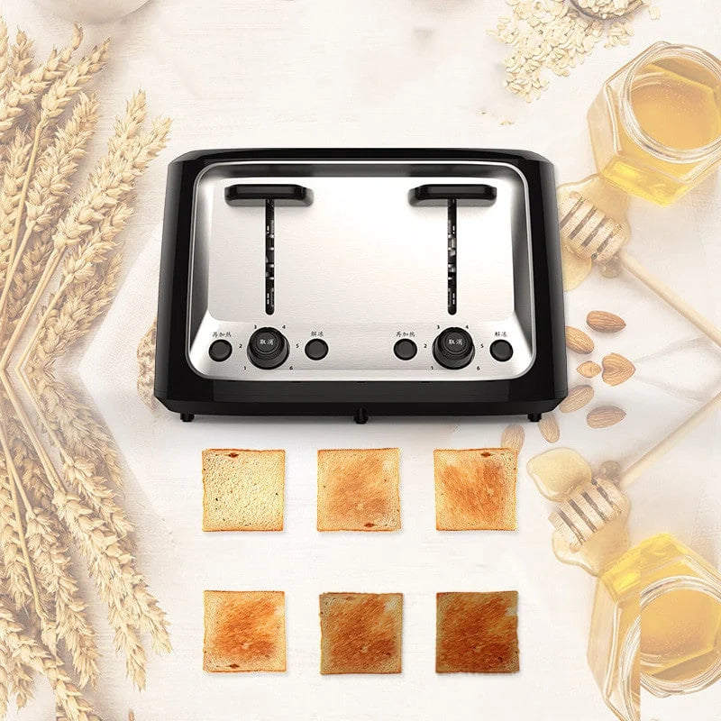 4-Slice Toaster Independent Dual Controls & 6 Browning Levels