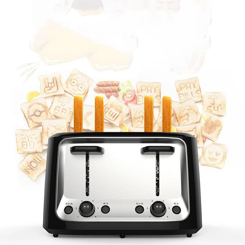 4-Slice Toaster Independent Dual Controls & 6 Browning Levels