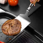 430 Stainless Steel Head & Heat-Resistant Wood Handle Spatula