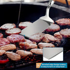 430 Stainless Steel Head & Heat-Resistant Wood Handle Spatula