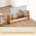 4x6 Photo Frame Slide-In Acrylic & Solid Wood Base