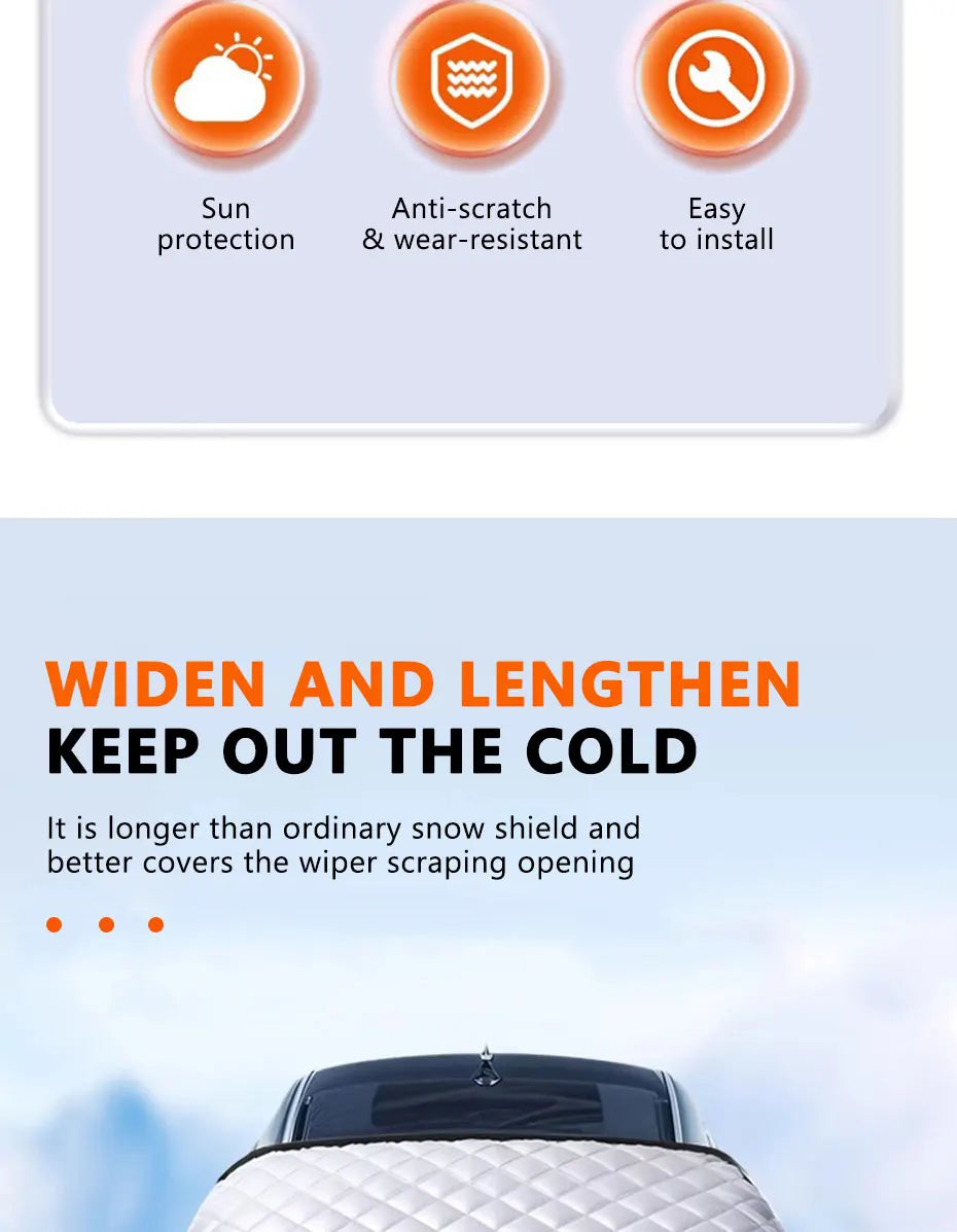 5-Layer Insulated Magnetic Windshield Cover (Full Coverage)