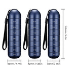 7-Day Pill Organizer Aluminum Waterproof Silicone Gasket