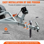 A-Frame Trailer Jack 5000 lb Bolt-On Zinc-Plated