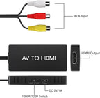 AV to HDMI Adapter Composite RCA 1080p Plug-and-Play