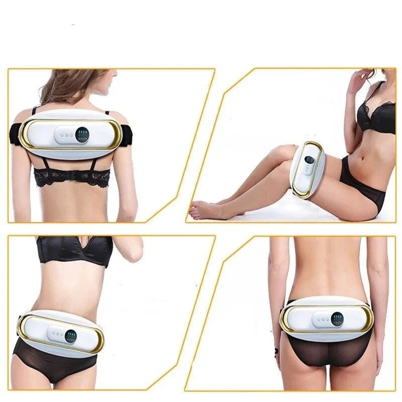 Abdominal Massage Belt High-Frequency Vibration & Gentle Heat USB Rechargeable