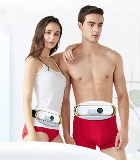 Abdominal Massage Belt High-Frequency Vibration & Gentle Heat USB Rechargeable