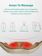 Abdominal Massager Dual Kneading Heads Heat Rechargeable